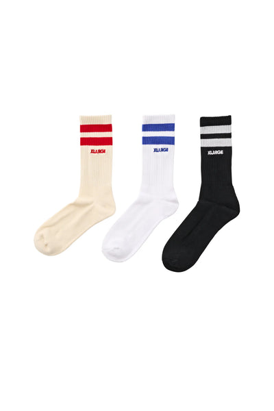 XLarge Organic Stripe Socks 3-Pack