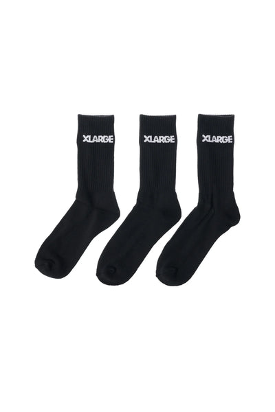 XLarge 91 Sock 3-Pack Black