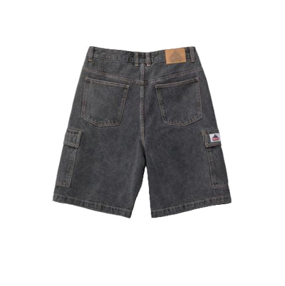 XLarge Baggy Cargo Denim Shorts Washed Black