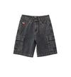 XLarge Baggy Cargo Denim Shorts Washed Black