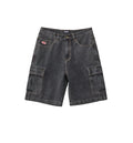 XLarge Baggy Cargo Denim Shorts Washed Black