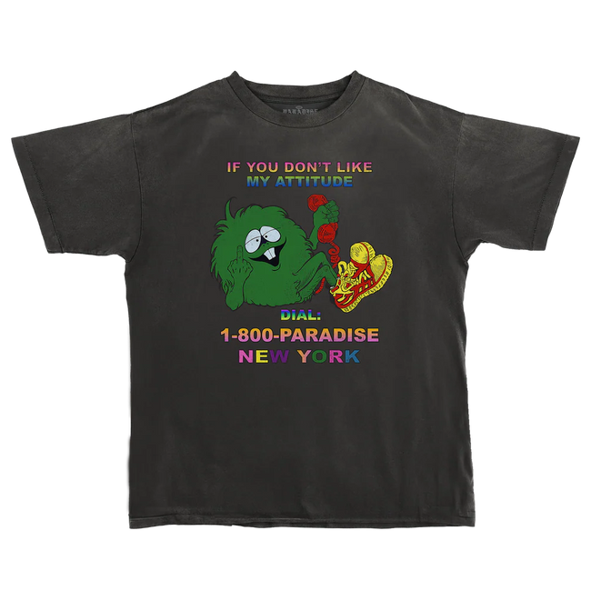 Paradise NYC Attitude T-Shirt Vintage Black