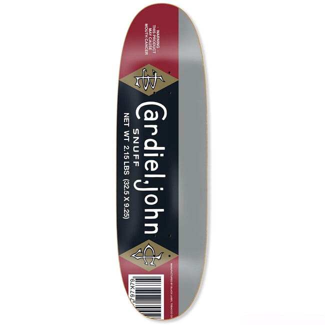 Black Label John Cardiel 1992 Snuff Reissue Deck Red Stripe 9.25″ x 32.25″