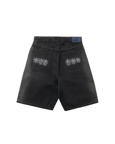Butter Goods Bronco Denim Shorts Washed Black