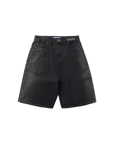Butter Goods Bronco Denim Shorts Washed Black