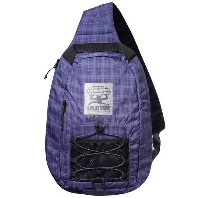 Butter Goods Express Shoulder Bag Navy/Plaid