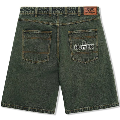 Butter Lock Baggy Denim Shorts Washed Ivy