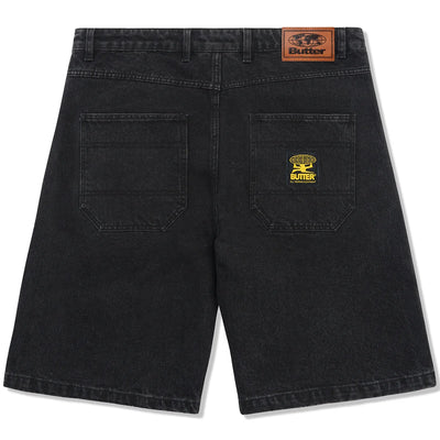 Butter Patch Pocket Denim Shorts Faded Black