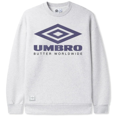 Butter Goods x Umbro Diamond Logo Crewneck Ash