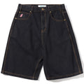Cash Only Logo Denim Shorts Washed Black