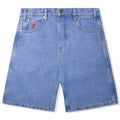 Cash Only Logo Denim Shorts Washed Indigo