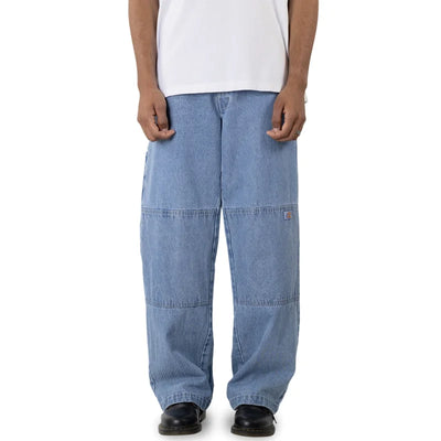 Dickies 85-283 Loose Fit Double Knee Denim Jeans Light Indigo