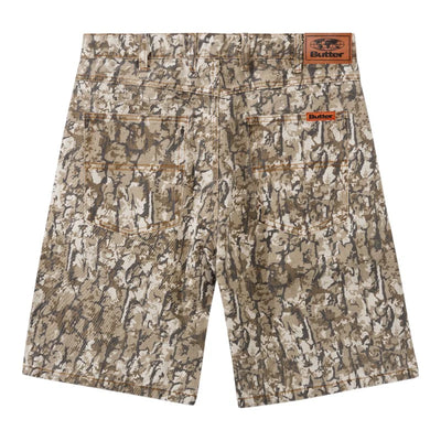 Butter Goods Bark Camo Denim Short Tan