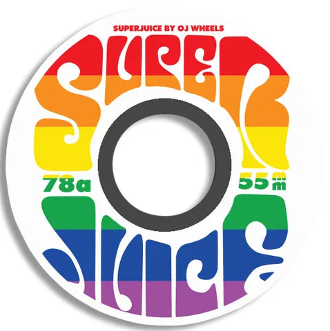 OJ Rainbow Mini Super Juice Wheels 55mm/78a white