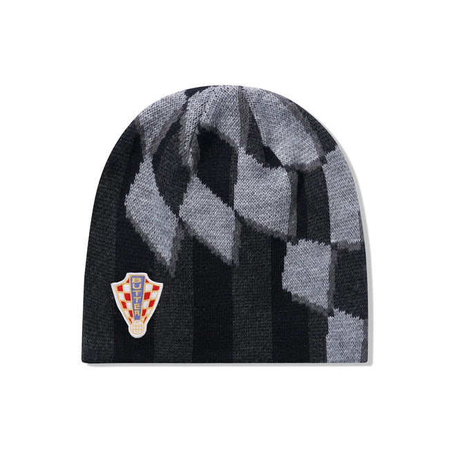 Butter Flag Skully Beanie Black