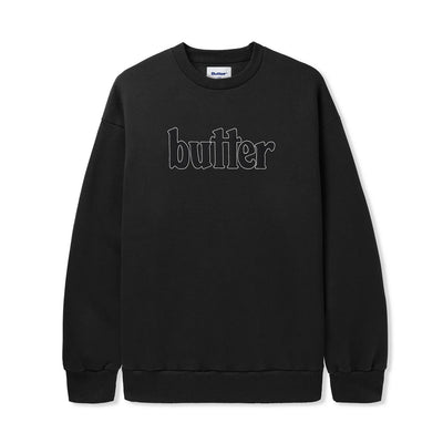 Butter Goods Fleece Applique Crewneck Black