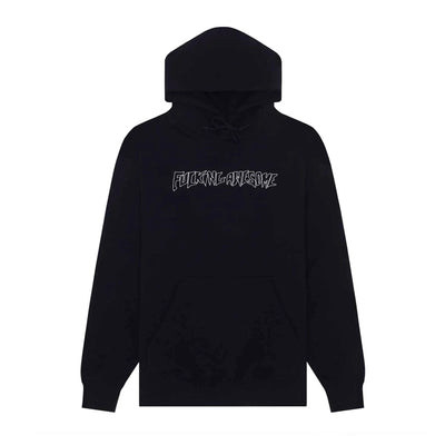 Fucking Awesome Outline Stamp Hood Black