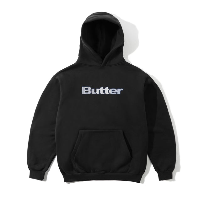 Butter Goods Stripe Logo Applique Pullover Hood Black