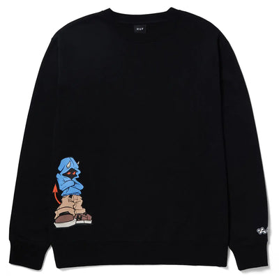 Huf Hell Razor CRewneck Black