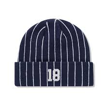 Cash Only Pinstripe Beanie Navy