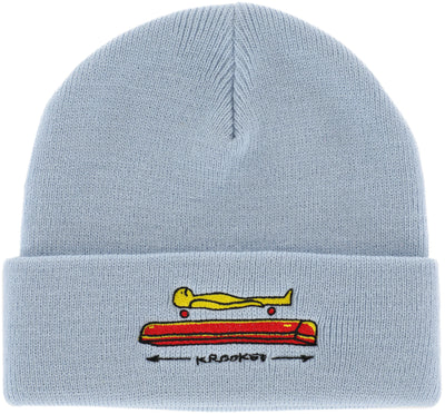 Krooked Koffin Cuff Beanie light blue