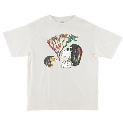 Paradise NYC Beaglize It tee Off White