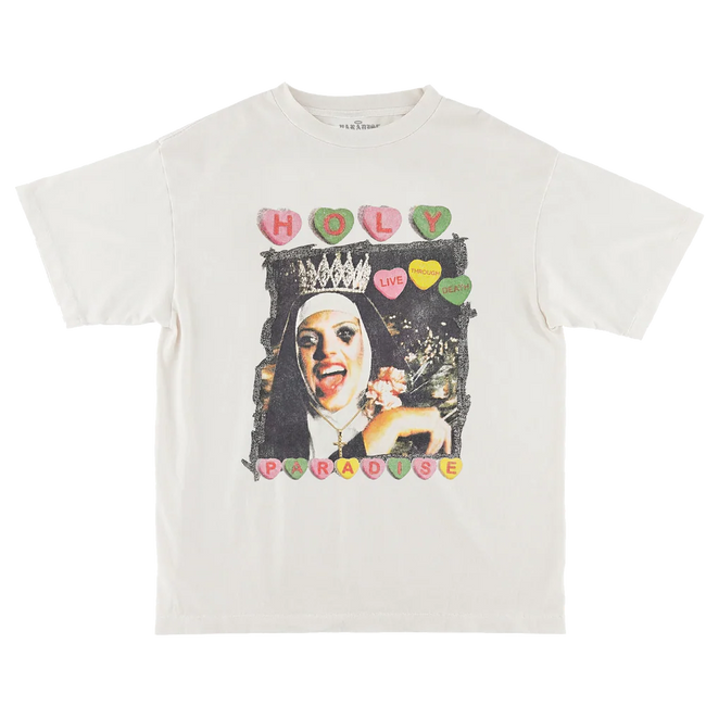 Paradise NYC Holy- LIve Through Death Tee Off White