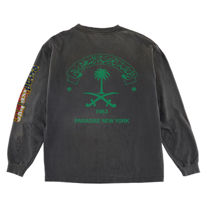 Paradise NYC God Bless Paradise L/S T-Shirt Vintage Black