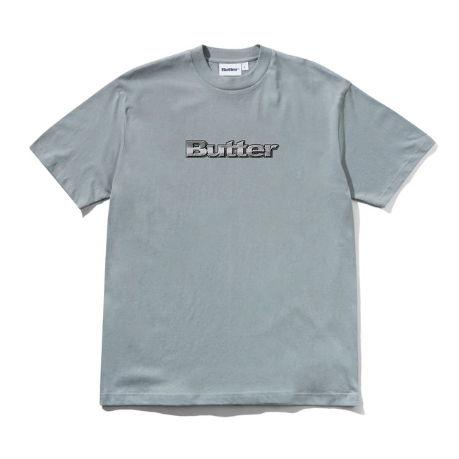 Butter Goods Alloy logo Tee Dull Ocean