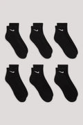 Nike SB Everyday Cushioned Ankle Sock 6 Pack black size L (US Mens 8-12)