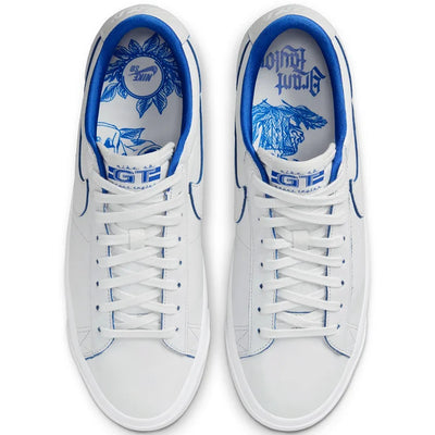 Nike SB Blazer Low Pro GT Premium Shoe (WHITE/GAME ROYAL/WHITE)