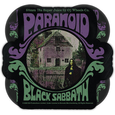 OJ's X Black Sabbath Paranoid Super Juice Wheel 60mm 78a Black