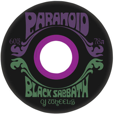 OJ's X Black Sabbath Paranoid Super Juice Wheel 60mm 78a Black
