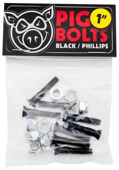 Pig Bolts 1" Phillips Black