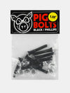 Pig Bolts 1.25" Phillips Black