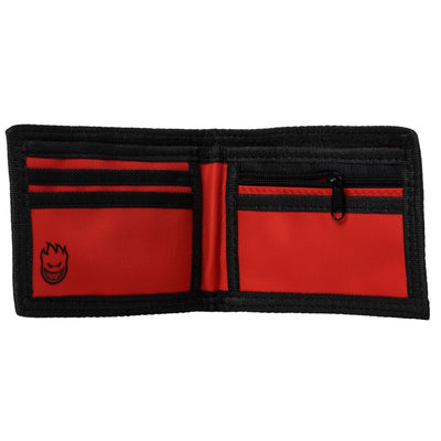 Spitfire Burnout Script Bifold Wallet Red