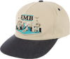 Real EMB SnapBack Cap Tan w Charcoal Denim