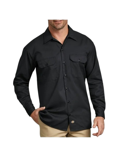 Dickies 574 Long Sleeve Work Shirt Black