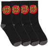 Santa Cruz Classic Dot Sock 4-Pack Black size US mens 7-11