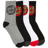 Santa Cruz Classic Dot Sock 4-Pack multi  size US mens 7-11