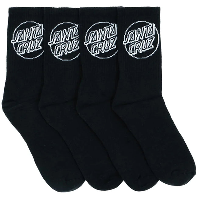 Santa Cruz Opus Dot Sock 4 Pack Black OSFA