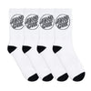 Santa Cruz Opus Dot Sock 4 Pack White OSFA