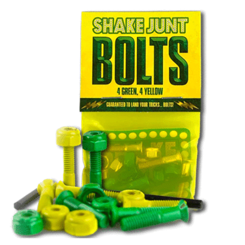 Shake Junt Bolts 4 Green, 4 Yellow 1" Allen