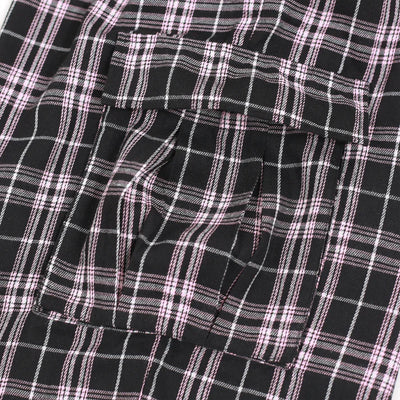 Yardsale Shoreline Plaid Shorts Black/Pink