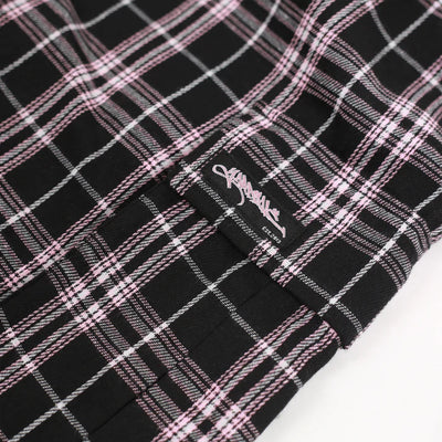 Yardsale Shoreline Plaid Shorts Black/Pink