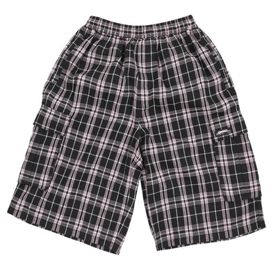 Yardsale Shoreline Plaid Shorts Black/Pink