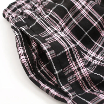 Yardsale Shoreline Plaid Shorts Black/Pink