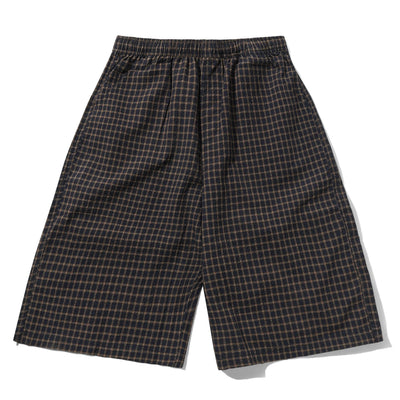 Butter Goods Loose Shorts Brown Seersucker Plaid