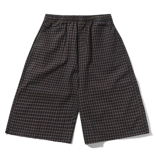Butter Goods Loose Shorts Brown Seersucker Plaid