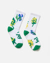 Arcade Single Flower Socks White